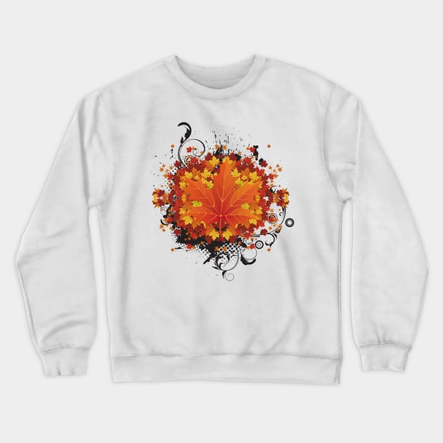 Autumn Leaves Crewneck Sweatshirt by Scailaret